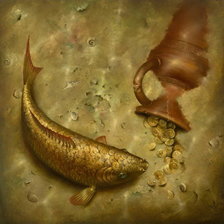 Оригинал схемы вышивки «Золотая рыбка» (№299252)