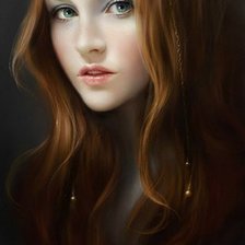 Схема вышивки «Девушка.»