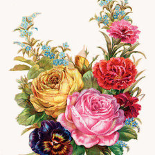 Оригинал схемы вышивки «букет цветов» (№299328)