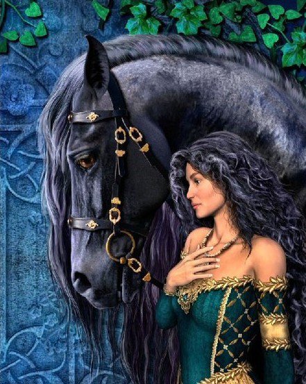 Девушка и лошадь - лошади, красота женщины, девушка, анималисты, животные - оригинал