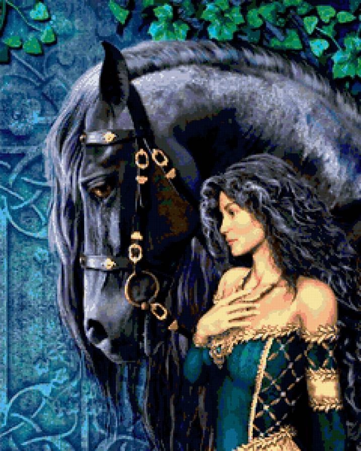 Девушка и лошадь - красота женщины, лошади, девушка, животные, анималисты - предпросмотр