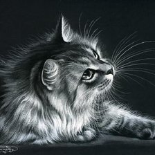 Схема вышивки «кошка»