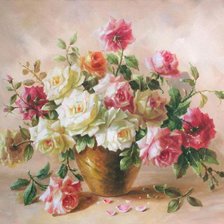 Схема вышивки «розы»