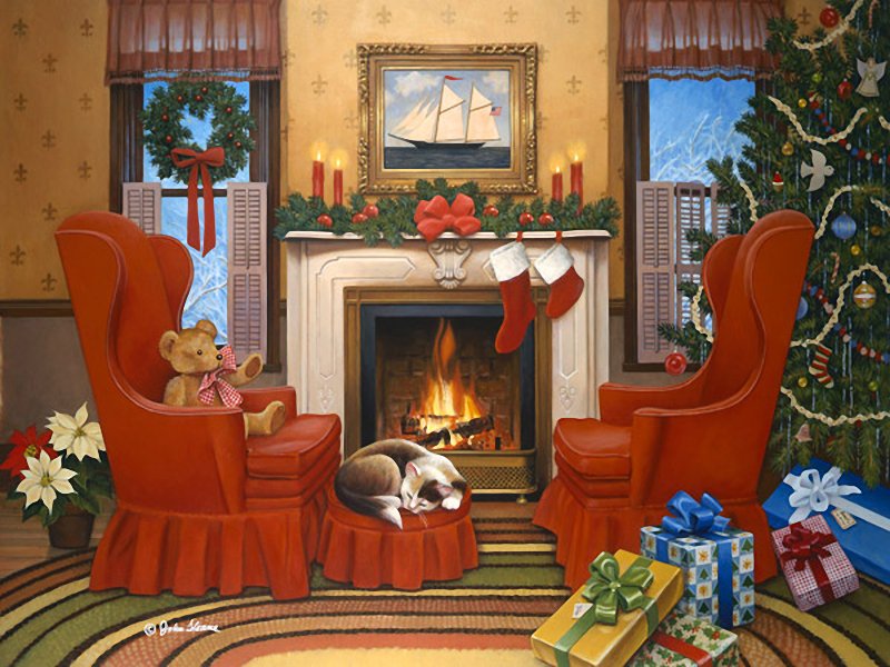 серия "рождество" - дом.зима.рождество.елка. - оригинал