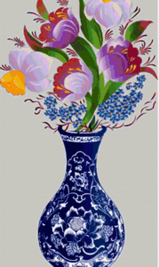 цветы в вазе - предпросмотр