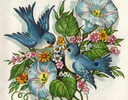 цветы и птицы - оригинал