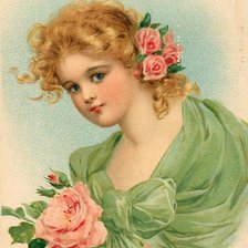 Схема вышивки «девушка с розами»