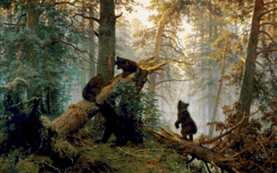 медвежата.Шишкин - живопись - предпросмотр