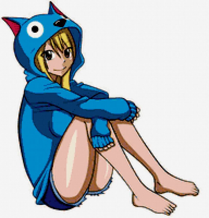 Люси-Хеппи - аниме, fairy tail, девушки, неко, люси, блондинки - предпросмотр