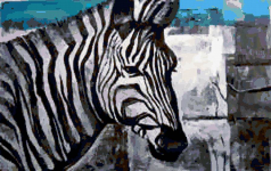 Зебра Арт - животные - предпросмотр