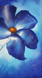 Триптих Синие цветы (часть 3) - оригинал