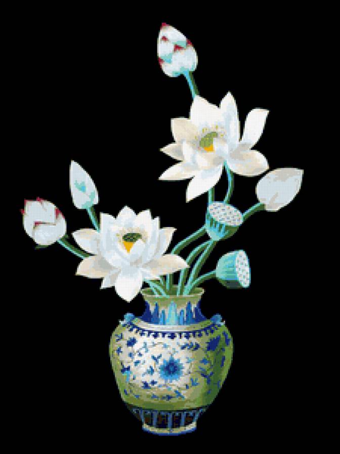 лотос в вазе - предпросмотр