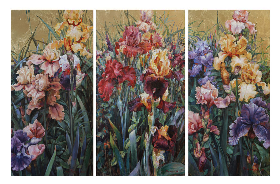 триптих "ирисы" - оригинал
