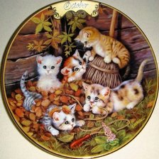 Схема вышивки «пять котят»