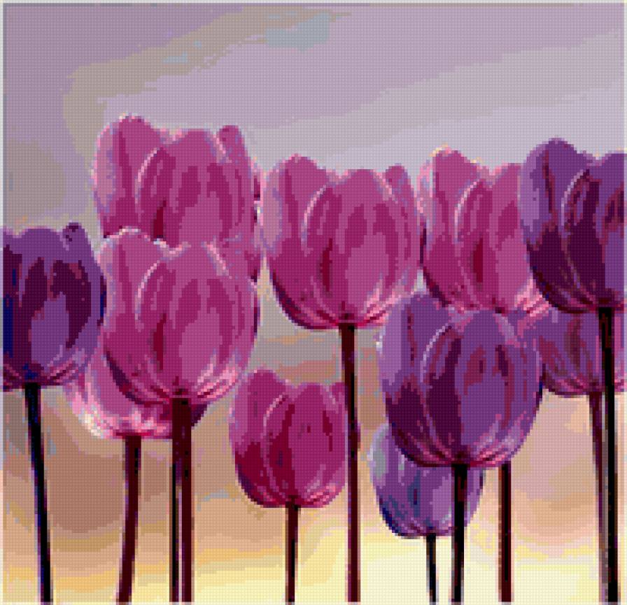 тюльпаны - лиловый, тюльпан, тюльпаны, цветы - предпросмотр