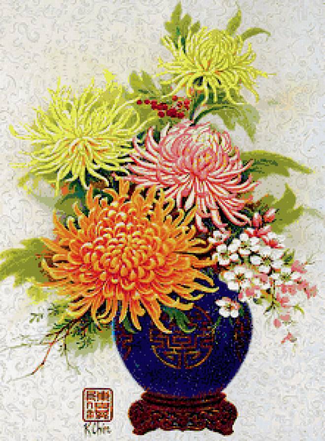 Хризантемы - хризантемы, букет, цветы - предпросмотр