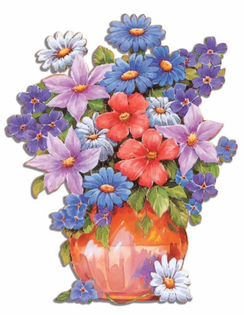 цветочный букет в вазе - цветы - оригинал