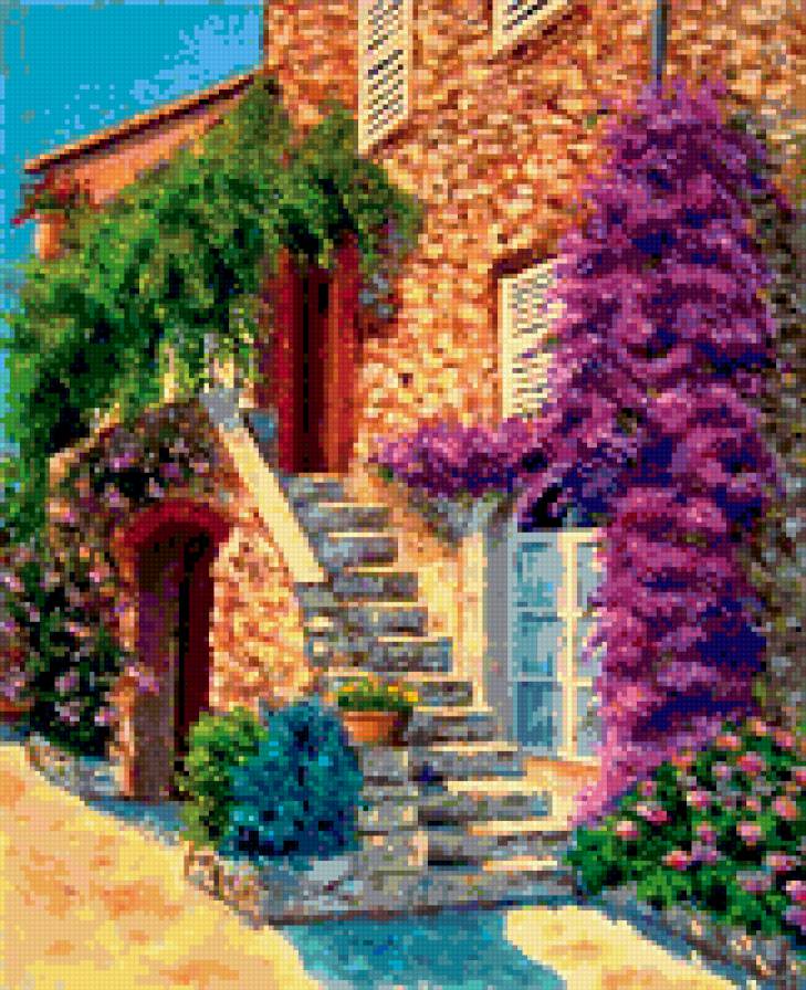 стена в цветах - картины - предпросмотр