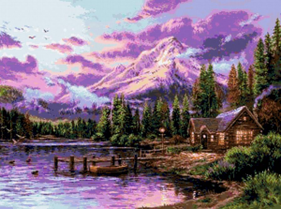 розовый закат - предпросмотр