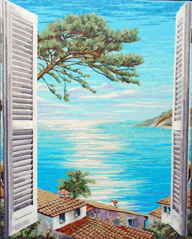 вид из окна - пейзаж, море, окно - оригинал