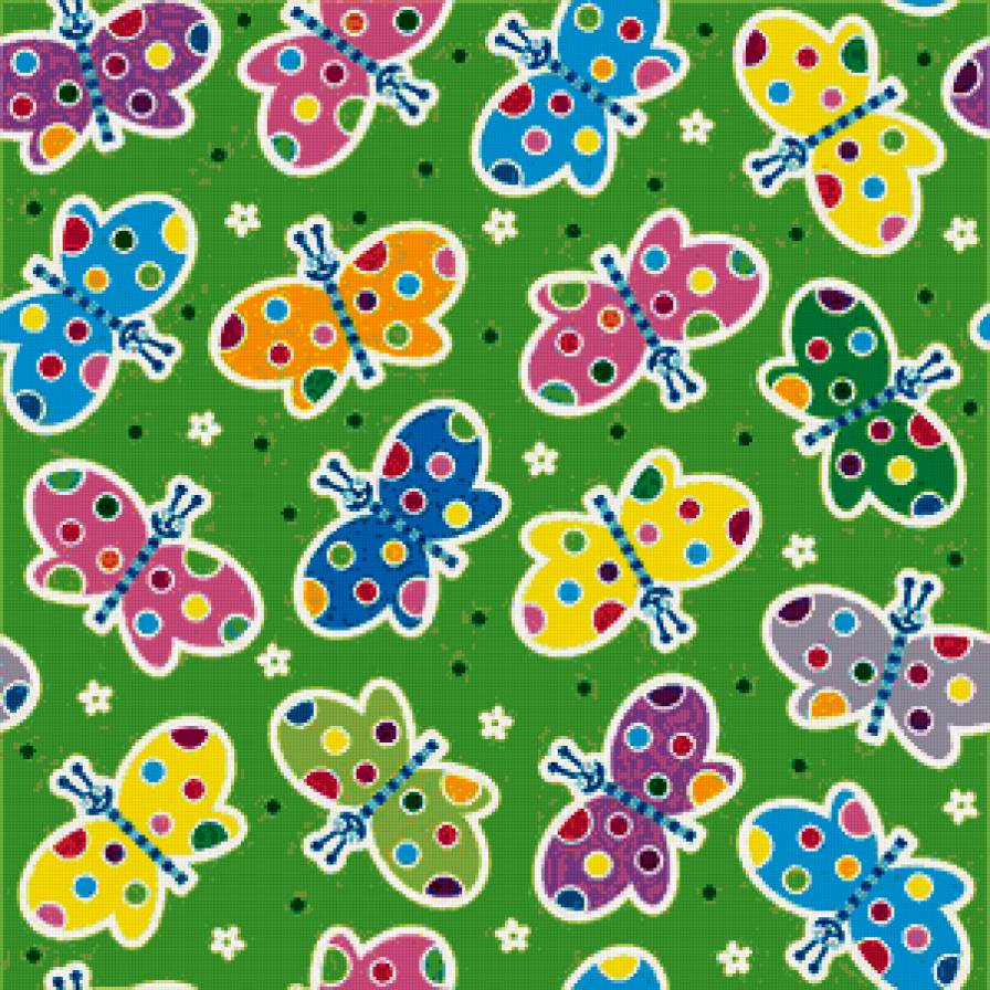 подушка "бабочки" - подушка, бабочки, детям, орнамент, узор - предпросмотр