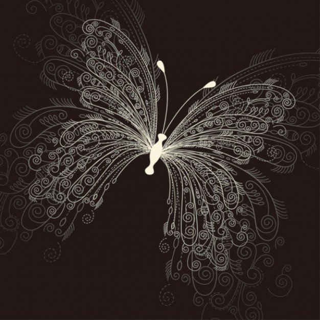 подушка "бабочка" - черно-белое, подушка, бабочка, орнамент, узор, монохром - оригинал