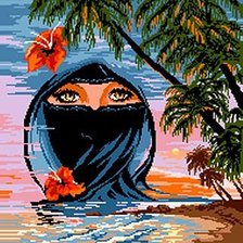 Схема вышивки «женщина востока»