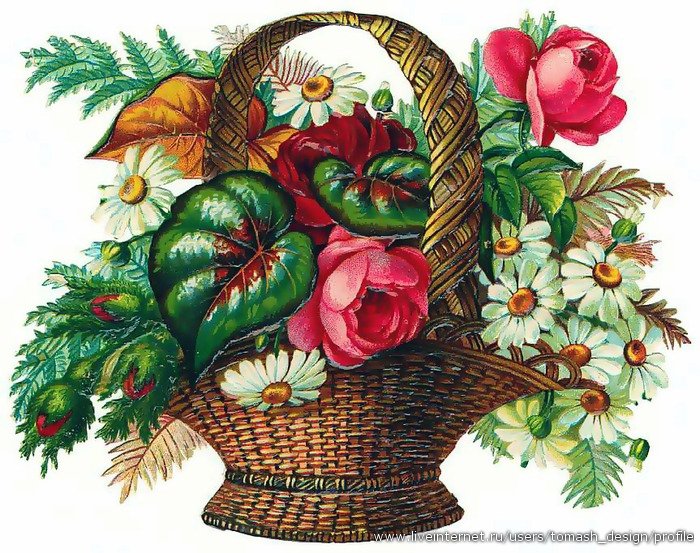 корзина цветов - букет, цветы - оригинал