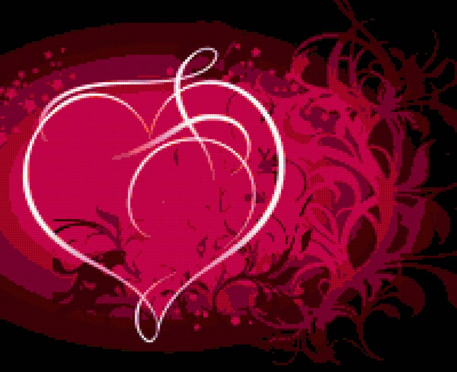 сердце - узор, сердце, орнамент, подушка - предпросмотр