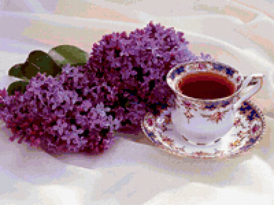 чаепитие - цветы, кухонное - предпросмотр