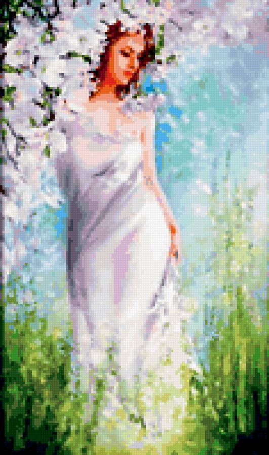 весна,девушка - предпросмотр