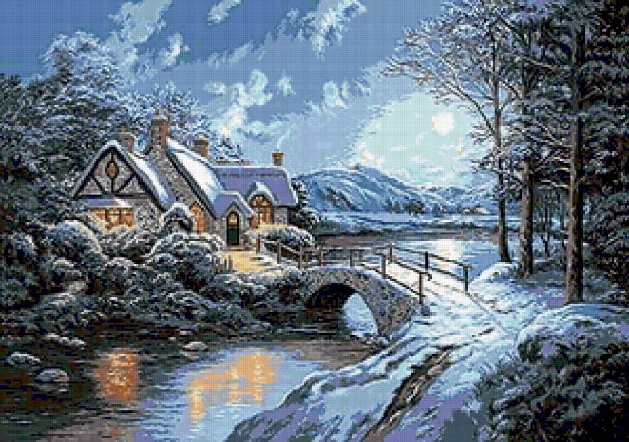 зимний пейзаж - предпросмотр