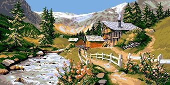 весна в горах - оригинал