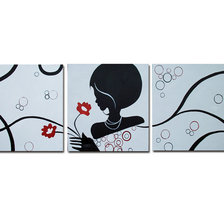 Схема вышивки «девушка (триптих)»