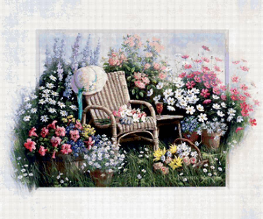 летний пейзаж - цветы, лето - предпросмотр