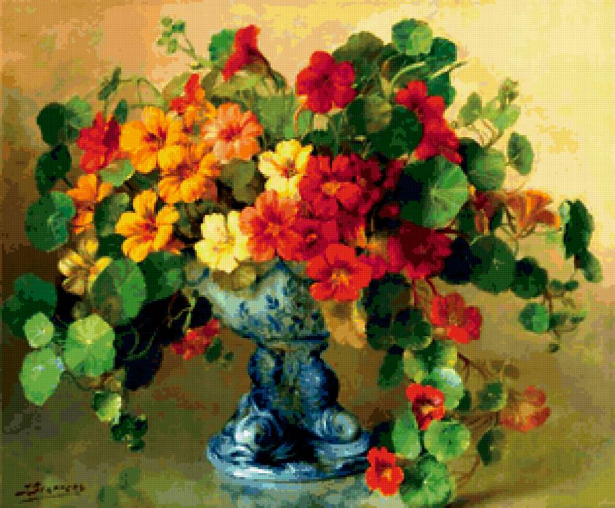 Серия "Букет" - букет, цветы, настурция - предпросмотр