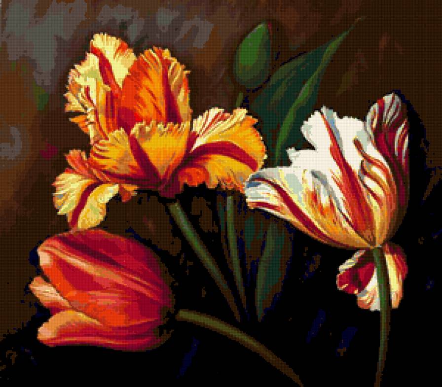 Серия "Букет" - тюльпаны, цветы, букет - предпросмотр