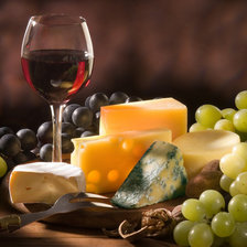 Схема вышивки «сир та вино»