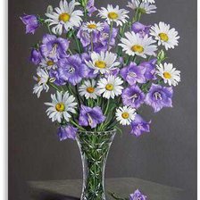 Схема вышивки «Колокольчики и ромашки»