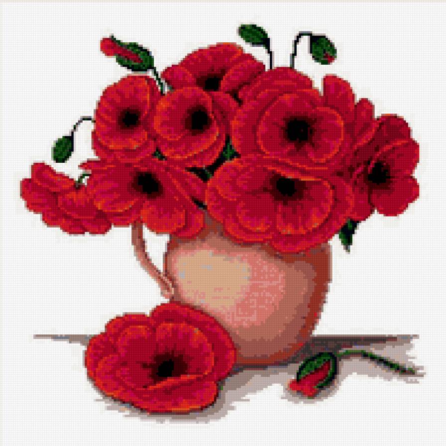 Букет маков - маки, букет, цветы - предпросмотр