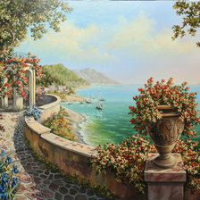 Схема вышивки «вид на море»