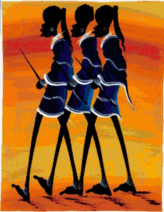 африканские воины - этнический, негры, этника, войны с копьями, африканские мужчины - предпросмотр