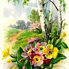 Схема вышивки «летний пейзаж»