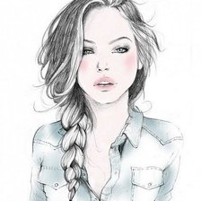 Схема вышивки «девушка»