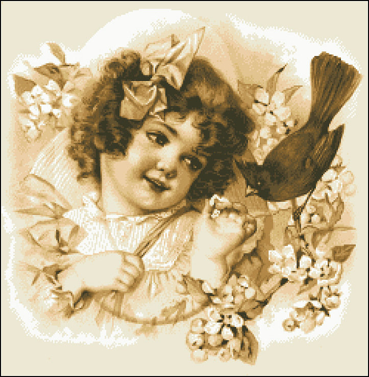 Птичка - детки - оригинал