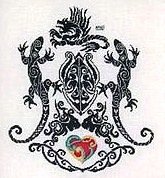 Саламандра - монохром, фэнтази - оригинал