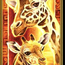 Оригинал схемы вышивки «жирафы» (№306341)