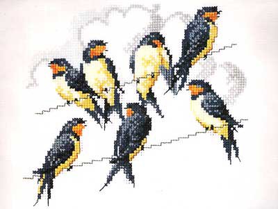 ласточки - птицы - оригинал