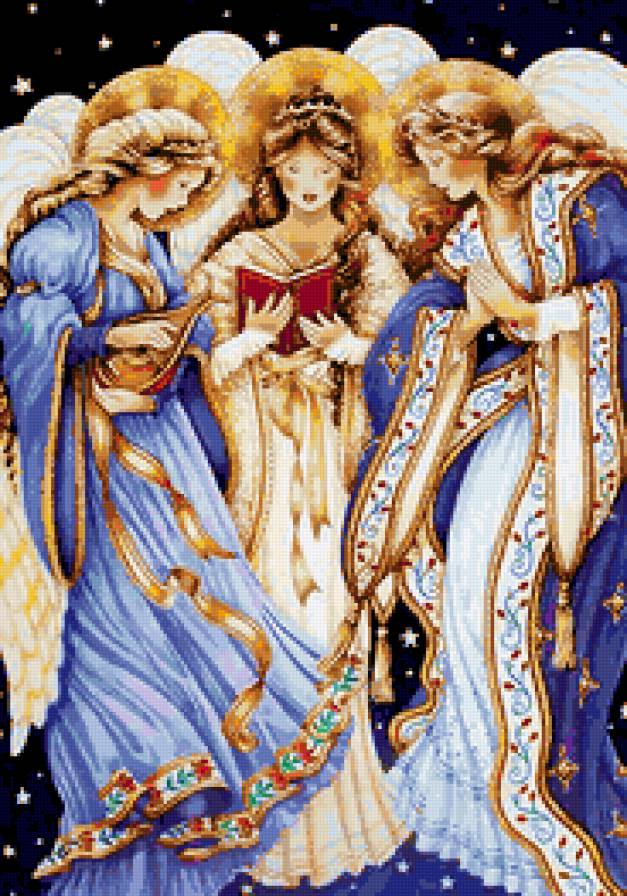 Пенье ангелов - ангелы, рождество - предпросмотр