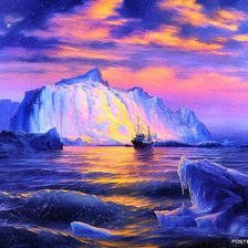 Айсберг на закате